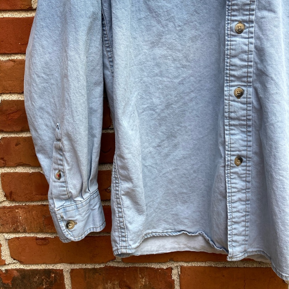 ⚡️SOLD⚡️ Hand Dyed Denim Button Down - Picture 3 of 15